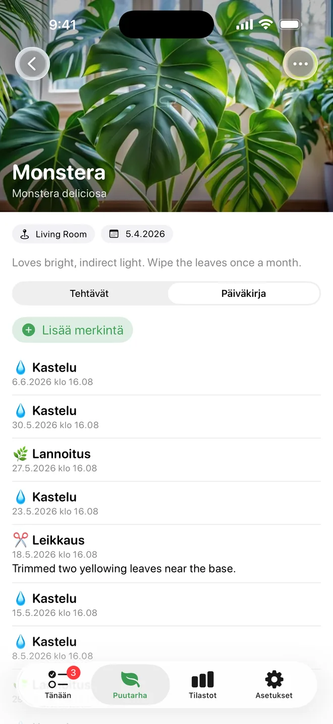 Kasviesi päiväkirja